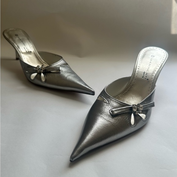 Lea Foscati Italian Women’s Leather Mules Size 38 - Picture 2 of 3